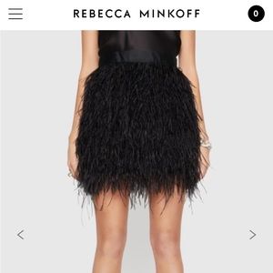 Rebecca Minkoff Feather Mini Skirt